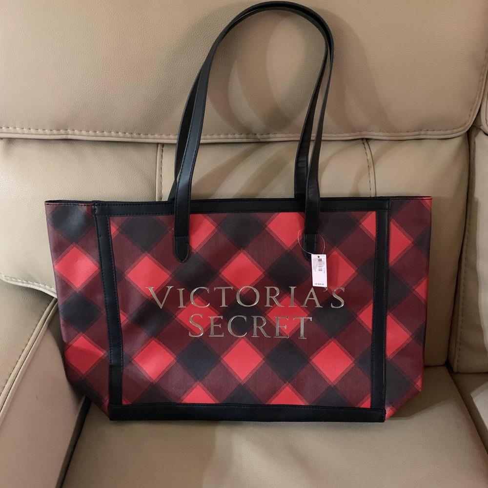 Victorias Secret plaid tote